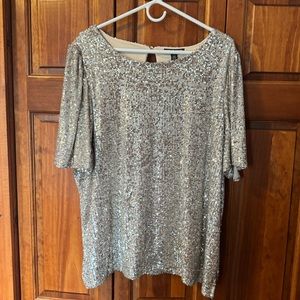 NWT Woman’s champagne sequin top